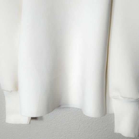 Philosophy Puff Sleeve Sweater Top White Small Clean Girl Minimalist - Picture 4 of 12